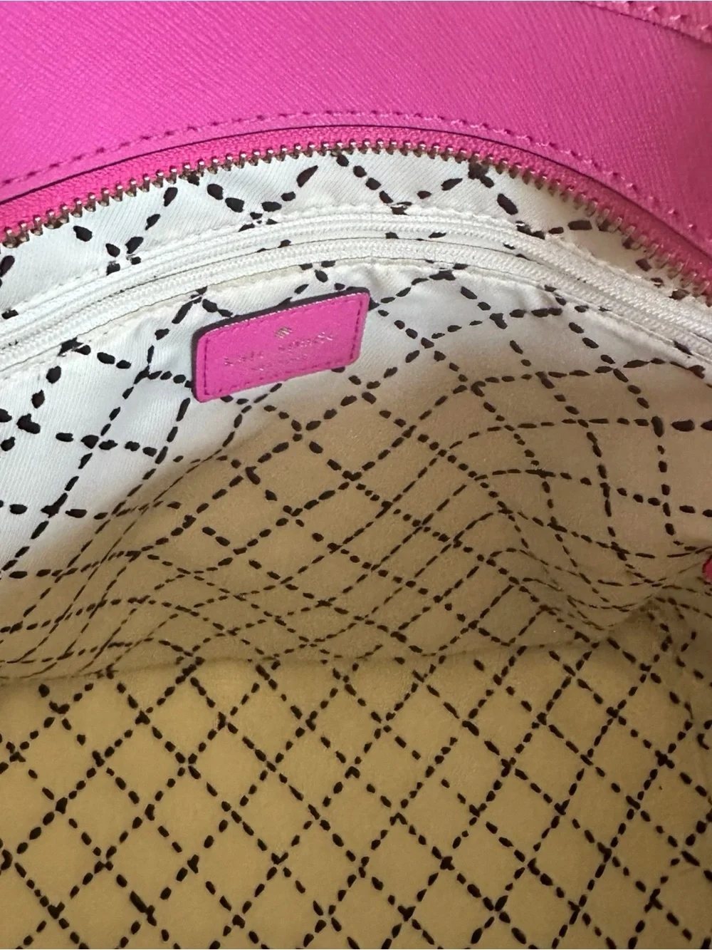 ✨ Kate Spade Hot Pink Saffiano Leather Tote Shoulder Bag EUC Barbiecore